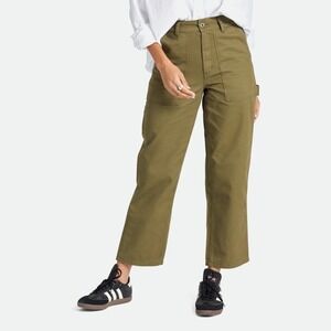 Brixton‎ Alameda Relaxed Carpenter Pants Olive Green Size 25 Womens Utility Edgy